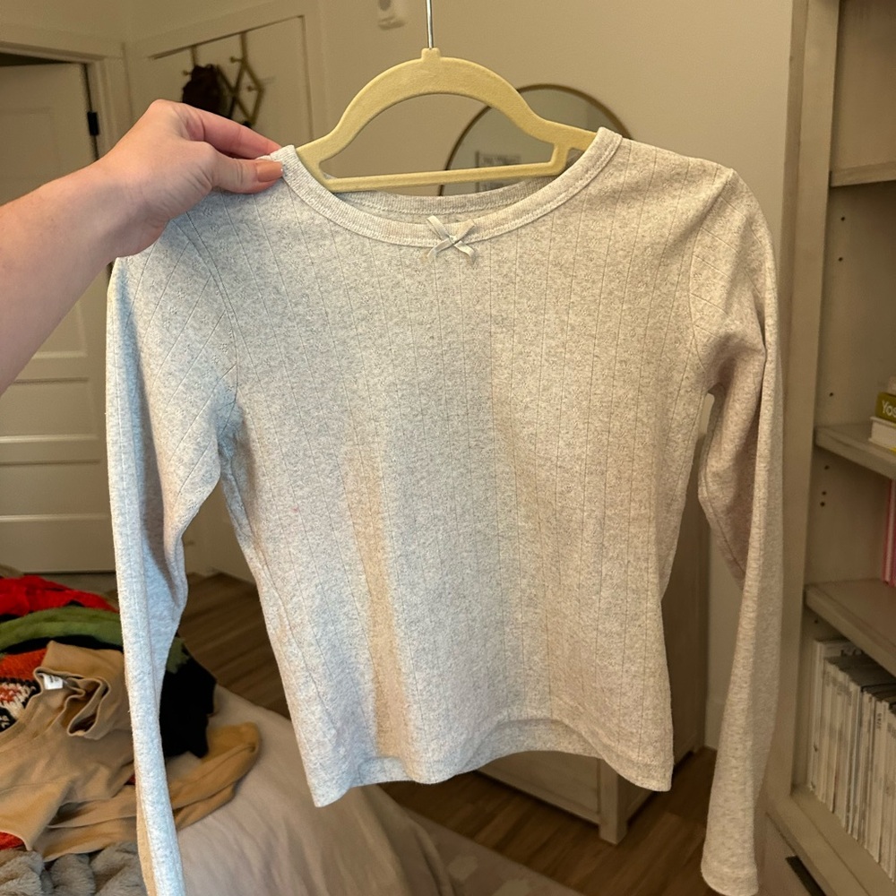 Daily Drills Pointelle Long Sleeve Top